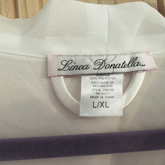 Linea Donatella Embellished Satin Long Robe - Picture 6 of 9